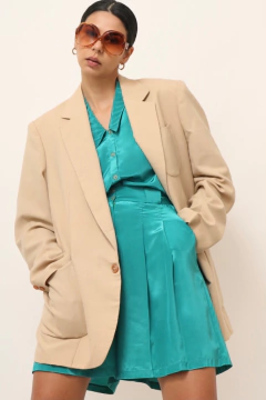 Blazer bege liso DECIMEL vintage - comprar online