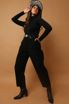 Calça bag 100 % lã cintura mega alta - comprar online