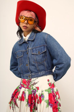 Jaqueta jeans cropped vintage FORUM