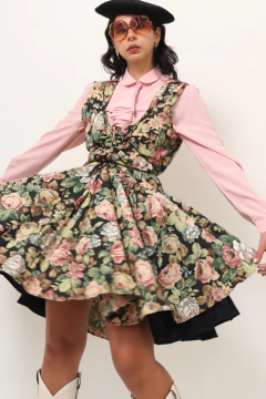 Imagem do Vestido flores camadas MARIA ANTONIETA garimpado em PARIS