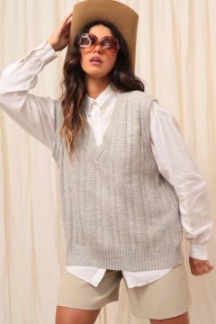 Colete cinza textura vintage - comprar online