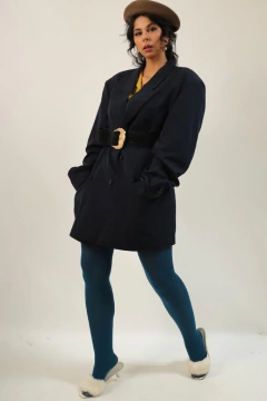 MAXI Blazer azul marinho forrado VINTAGE - Capichó Brechó