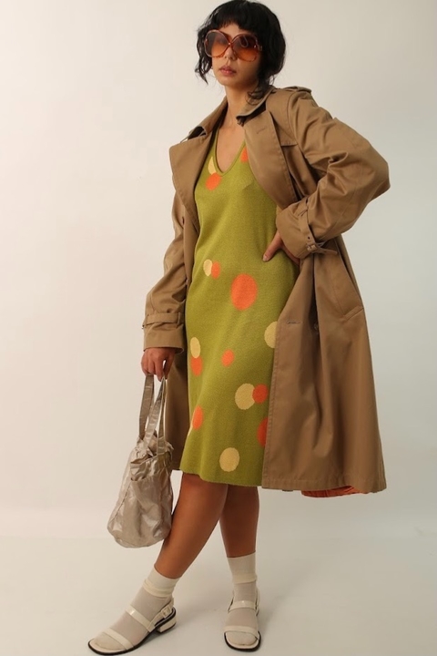 Trenc Coat forrado classico bege vintage