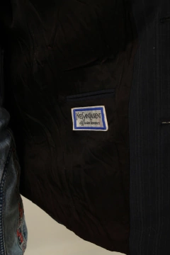 Blazer YVES SAINT LAURENT azul marinho listras - Capichó Brechó