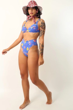 conjunto biquini top + calcinha cintura mega alta - loja online