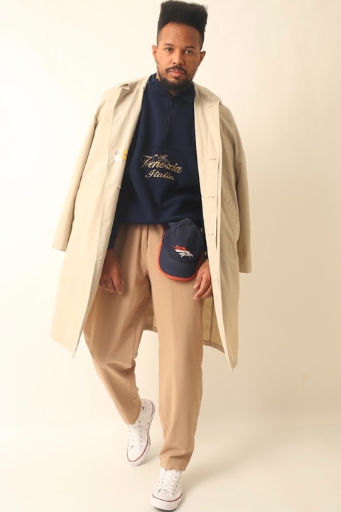 trenc coat bege classico forrado