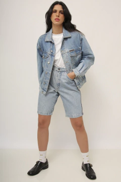 Jaqueta classica azul jeans vintage na internet