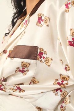 blusa pijama acetinado ursinho vintage na internet