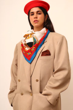 Lenço estampa cavalos vintage - comprar online