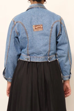 jaqueta jeans cropped vintage western