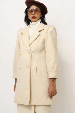 casaco 100 % woll CEA vintage off white - comprar online