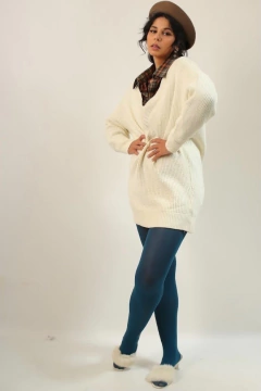 Maxi tricot BO.BO gola V vintage - comprar online