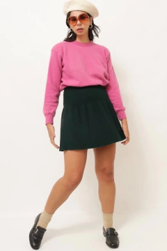 Saia cintura alta zara verde musgo na internet