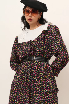 Vestido flores liberty com gola algodão garimpado Barcelona na internet