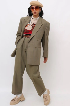 conjunto YSL verde oliva calça + blazer na internet