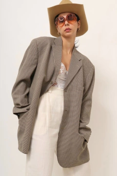 Maxi blazer polister HASSER caramelo classico - Capichó Brechó