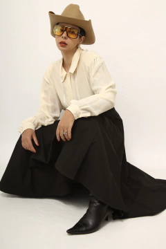 Camisa 100% seda vintage na internet