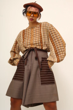 Blusa manga bufante vintage WESTERN - comprar online