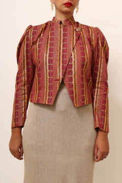 Blazer curto ZIG STARDUST vintage brilho na internet