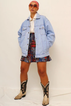 Jaqueta jeans classica azul vintage - loja online