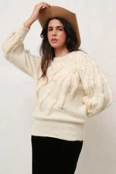 Blusa pelo coelho off white vintage - Capichó Brechó