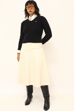 Pulover lacoste preto 100% lã original - loja online