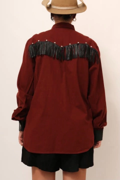 Camisa western ponteira de gola cavalo franja na internet