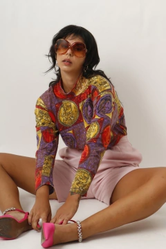 Blusa manga longa estampa 90’s color - loja online