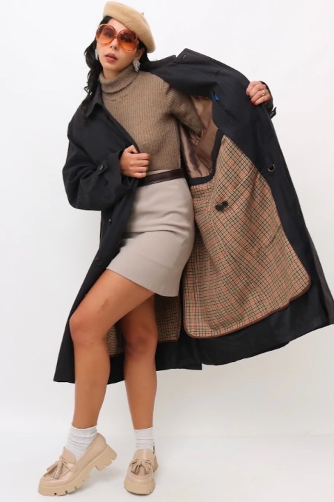 TRENC COAT RALPH LAUREN FORRO XADREZ LÃ