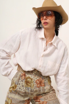 camisa 100 % linho manga longa na internet
