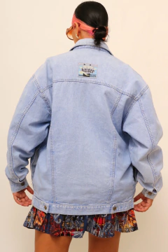 Jaqueta jeans classica azul vintage - loja online