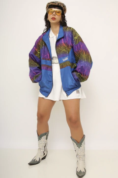 Jaqueta YASHIMA azul vintage forrada na internet