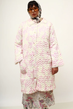 Robe de matelasse rosa flores - comprar online