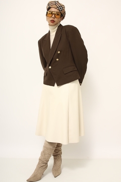 Blazer cropped marrom CORI vintage - comprar online