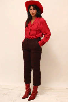 Imagem do Calça tricot marrom vermelho