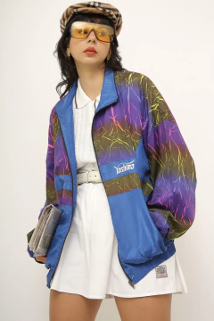 Jaqueta YASHIMA azul vintage forrada - Capichó Brechó