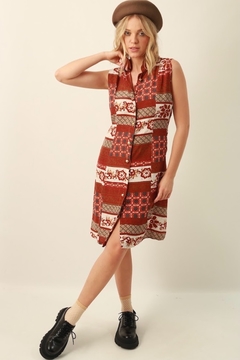 Vestido estampado fresquinho vintage