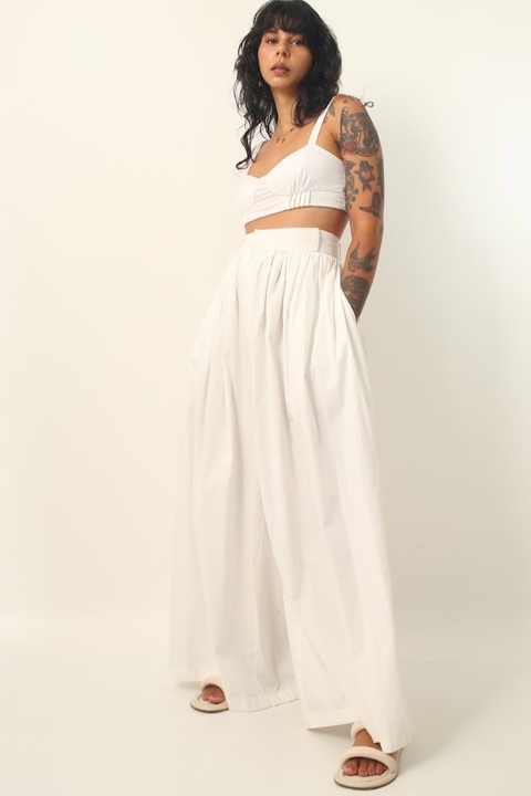 Calça pantalona branca JOÃO PIMENTA