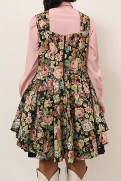 Vestido flores camadas MARIA ANTONIETA garimpado em PARIS - loja online