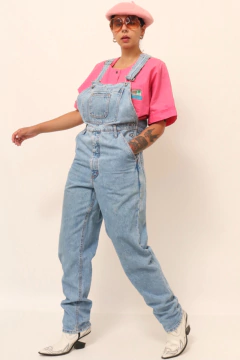 Jardineira jeas clara vintage classica 90`s