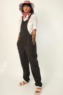 Macacão algodao preto vintage 90’s - comprar online