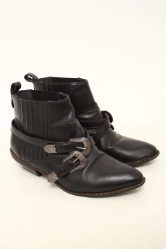 bota PRETA 100 % COURO 34 CAPODARTE