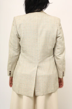 Blazer xadrez bege verde vintage - comprar online