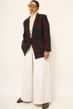 Blazer xadrez vintage roxo verde DUMAS - loja online