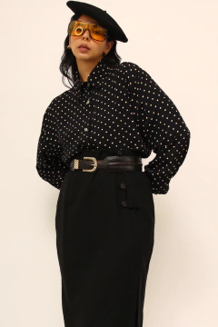 Camisa poa manga longa vintage