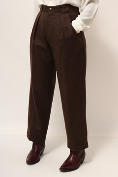 Calça marrom 100% lã alafaiataria - loja online