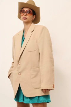 Blazer bege liso DECIMEL vintage - comprar online