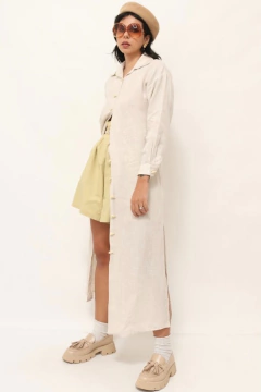 vestido camisa saida linho CRIS BARROS - loja online