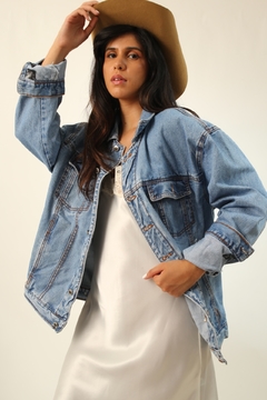 Jaqueta jeans azul classica 90´s