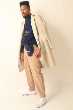 trenc coat bege classico forrado - comprar online